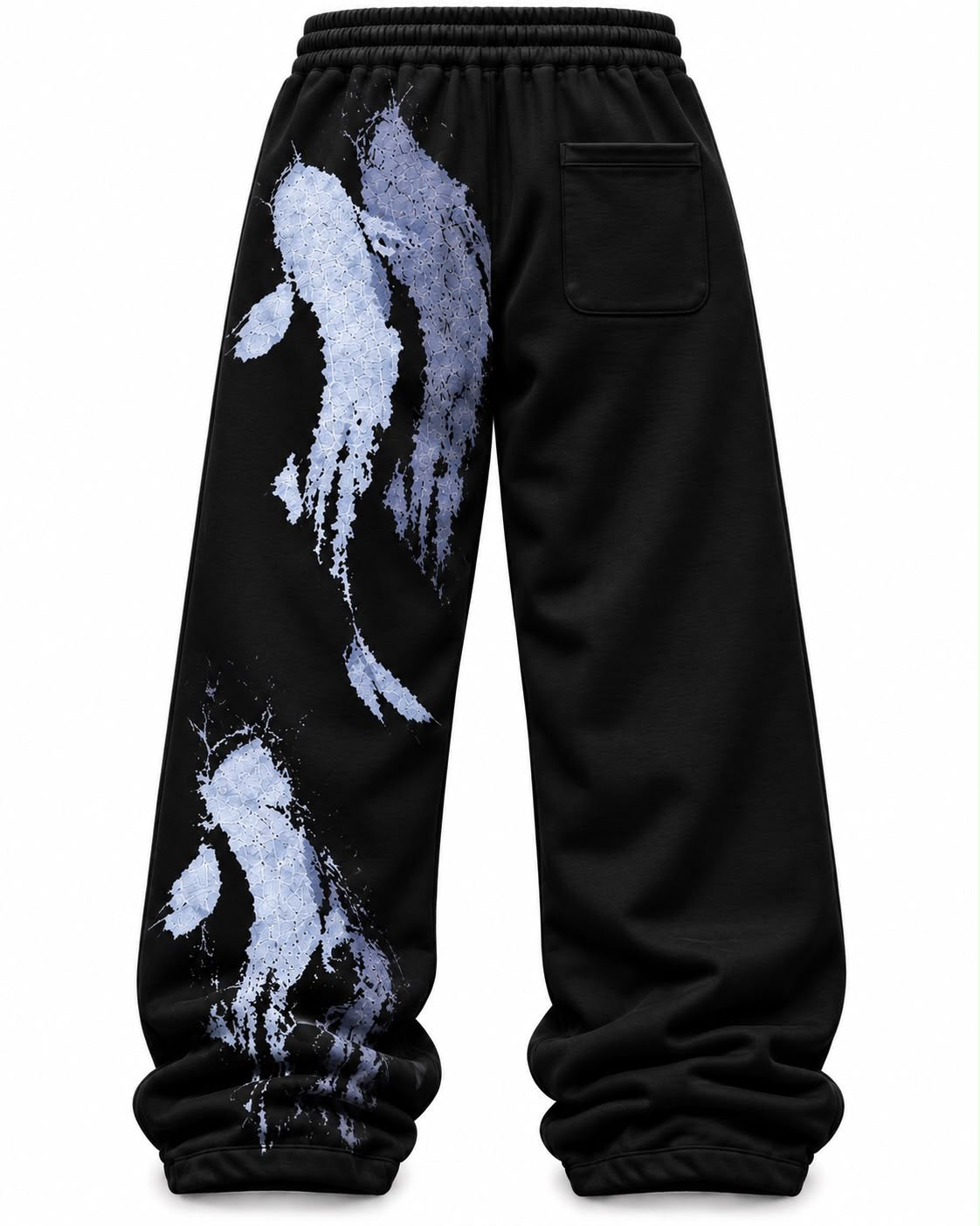 BLACK KOI FISH SWEATPANTS