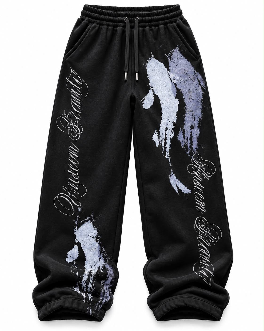 BLACK KOI FISH SWEATPANTS