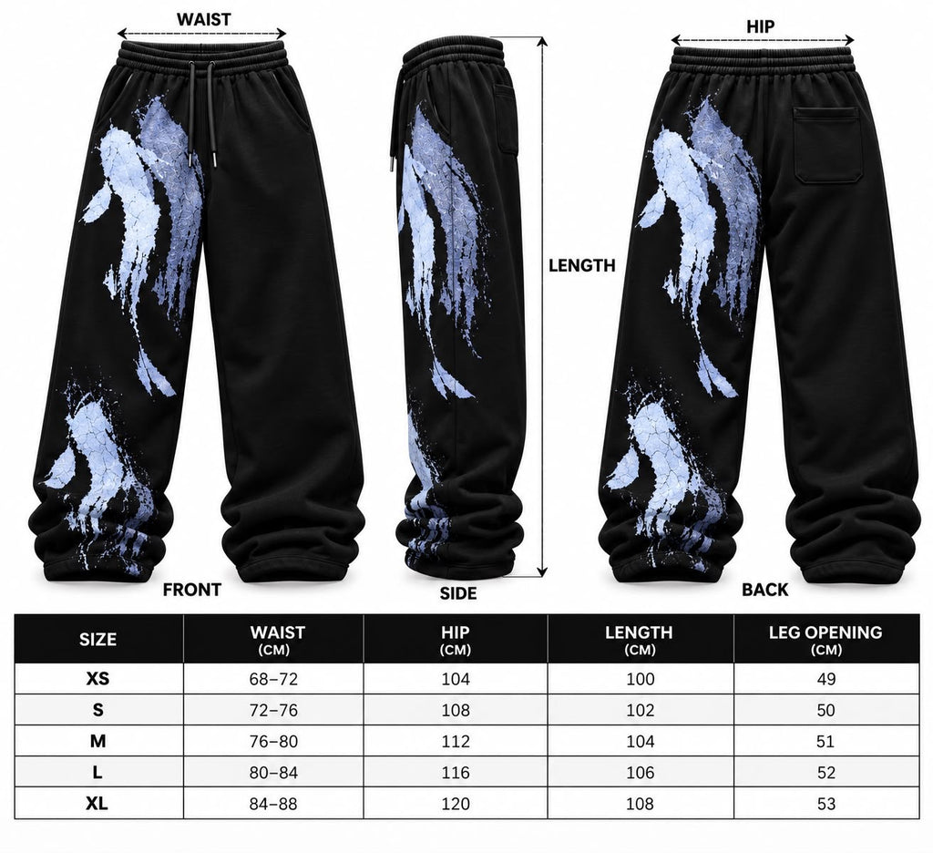 BLACK KOI FISH SWEATPANTS