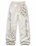 WHITE SNOW LEOPARD SWEATPANTS