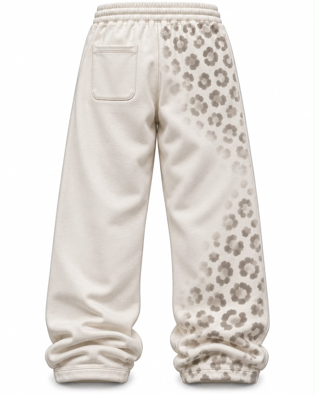 WHITE SNOW LEOPARD SWEATPANTS