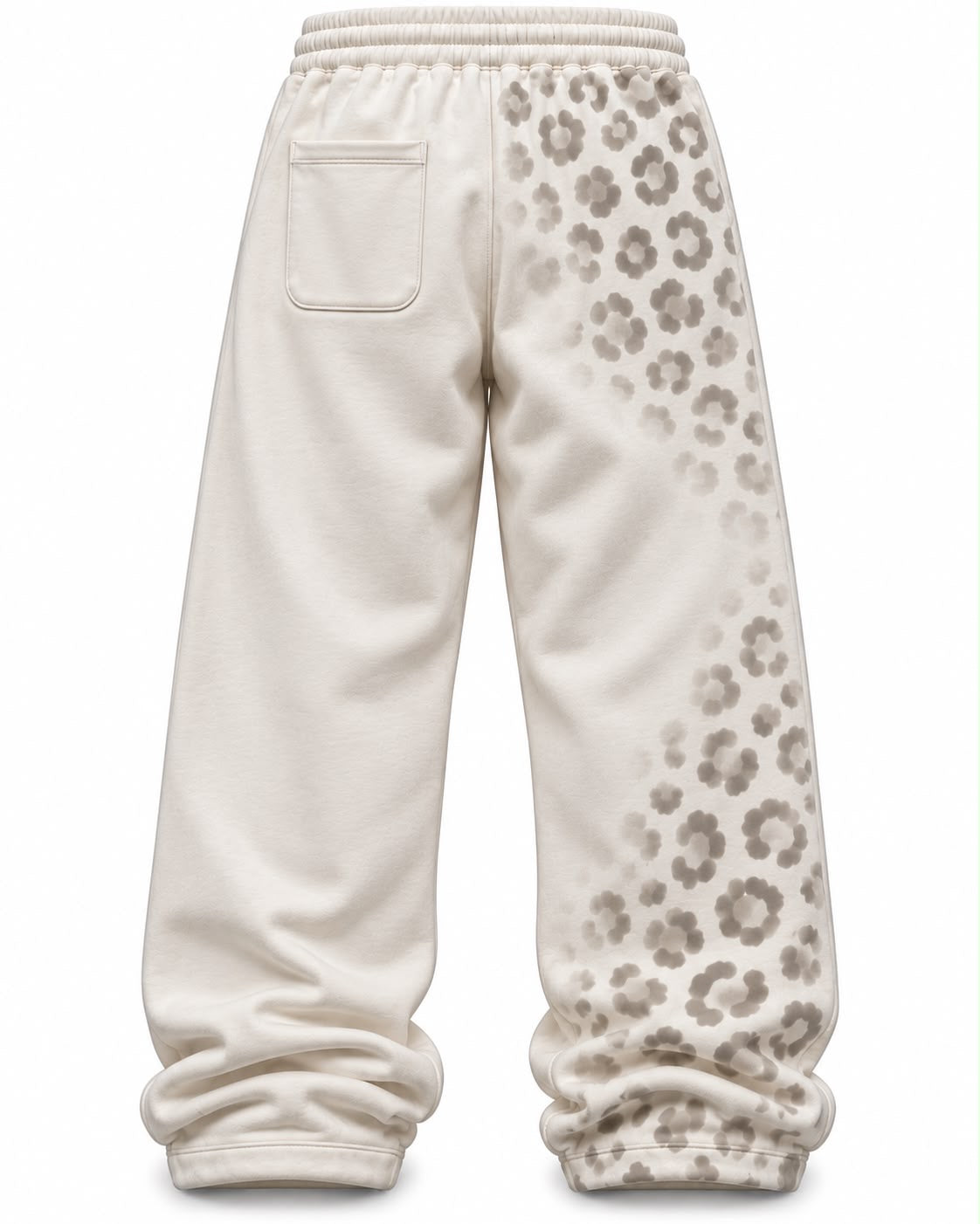 WHITE SNOW LEOPARD SWEATPANTS
